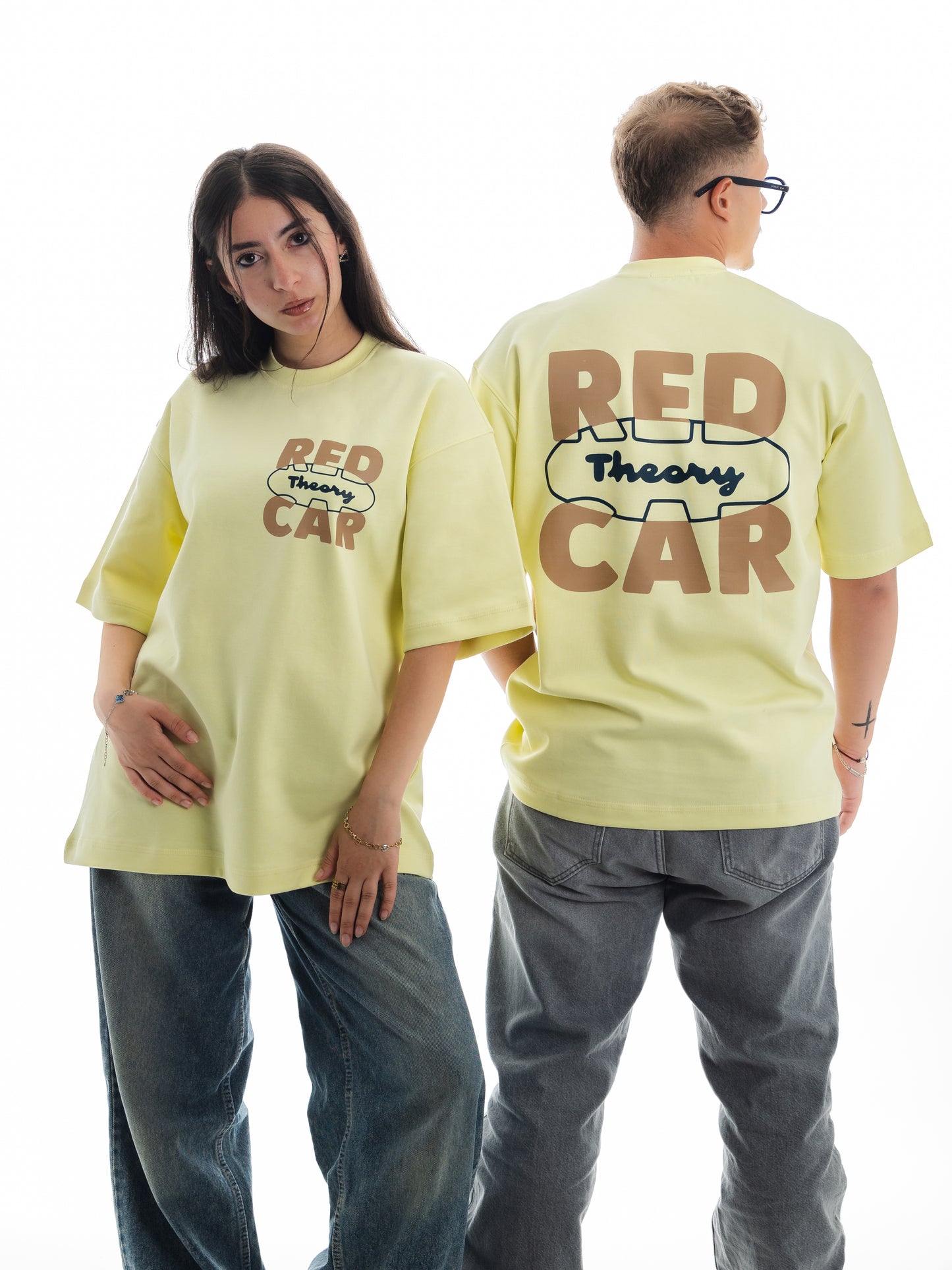 Red Car Theory. Unisex Oversized Tee