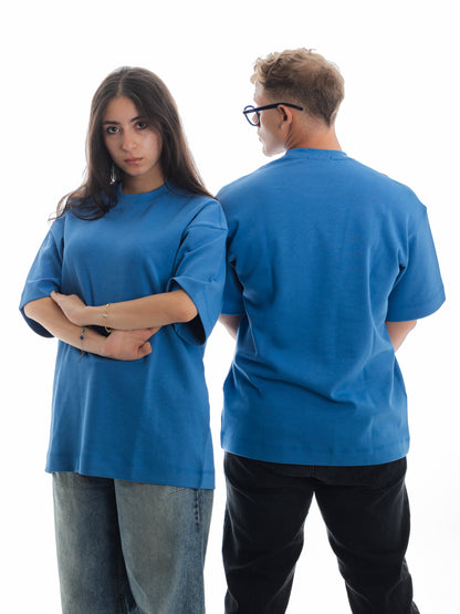 Basic Blue. Unisex Oversized Tee