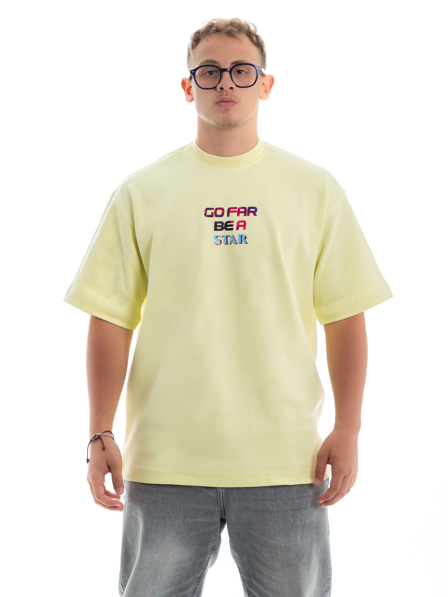 Go Far. Be a Star. Unisex Oversized Tee