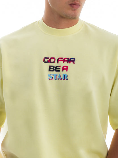 Go Far. Be a Star. Unisex Oversized Tee