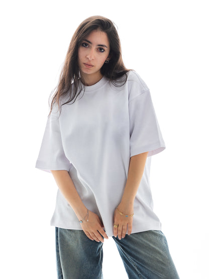 Basic White. Unisex Oversized Tee