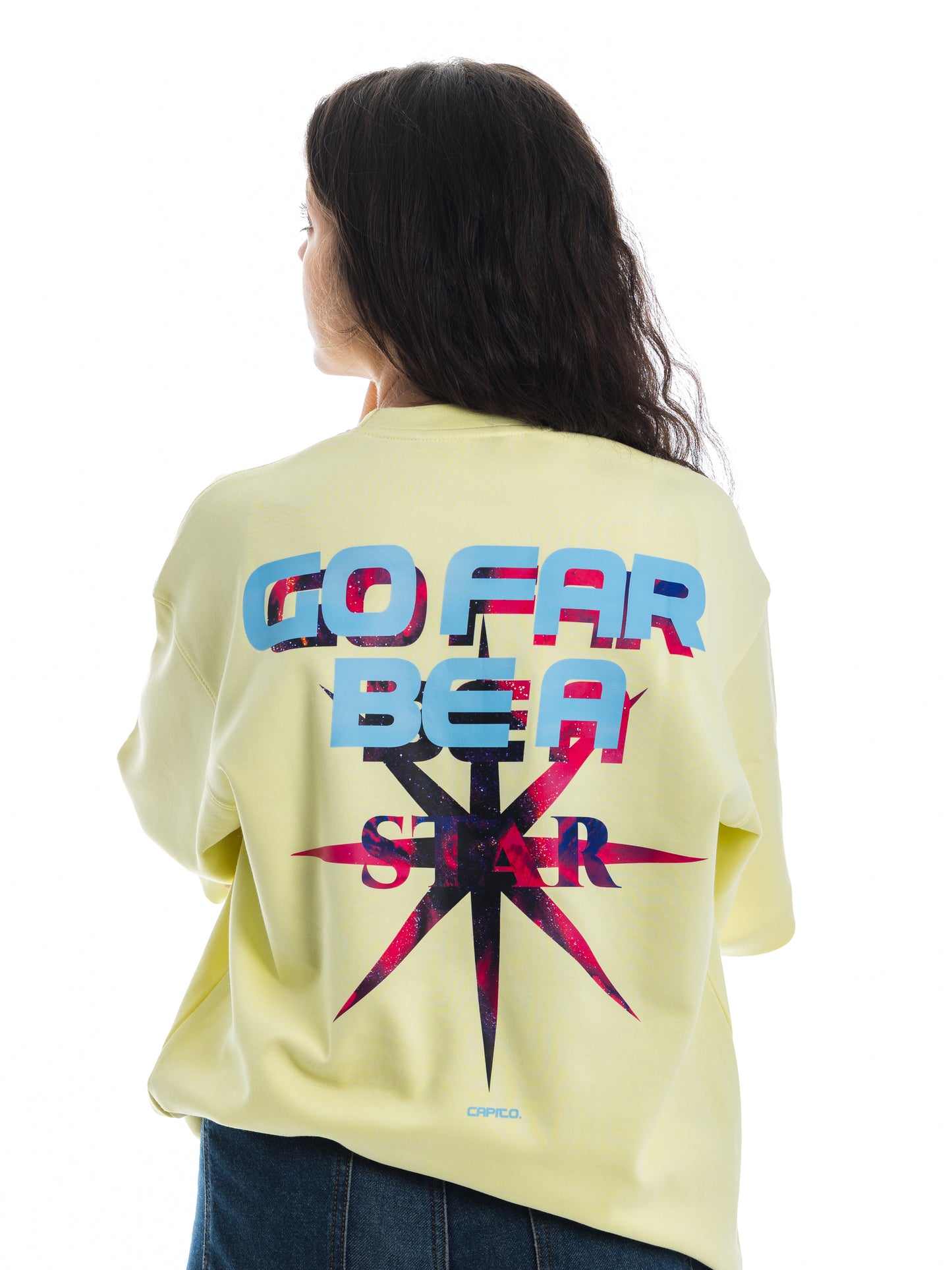 Go Far. Be a Star. Unisex Oversized Tee