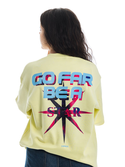 Go Far. Be a Star. Unisex Oversized Tee