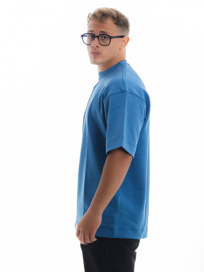 Basic Blue. Unisex Oversized Tee