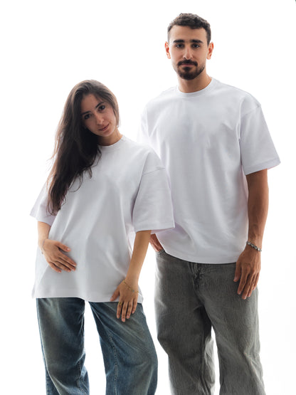 Basic White. Unisex Oversized Tee